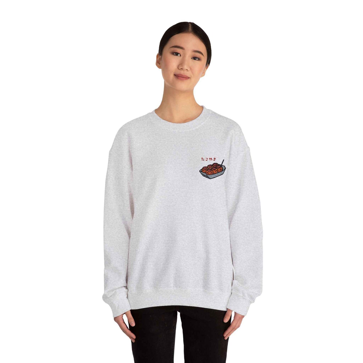 Takoyaki Embroidered Sweatshirt Japanese Food Design by IROHA studio