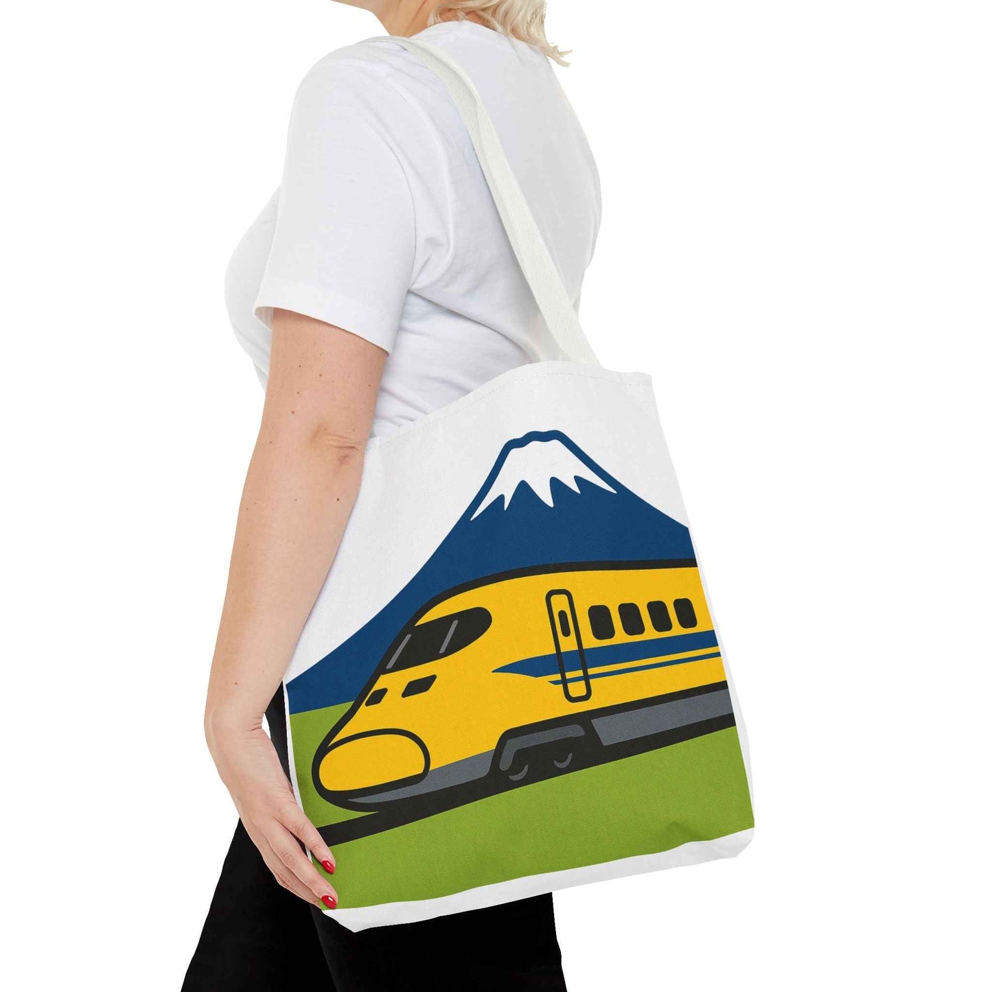 Shinkansen DR Yellow Tote Bag - Mt. Fuji Design by IROHA studio
