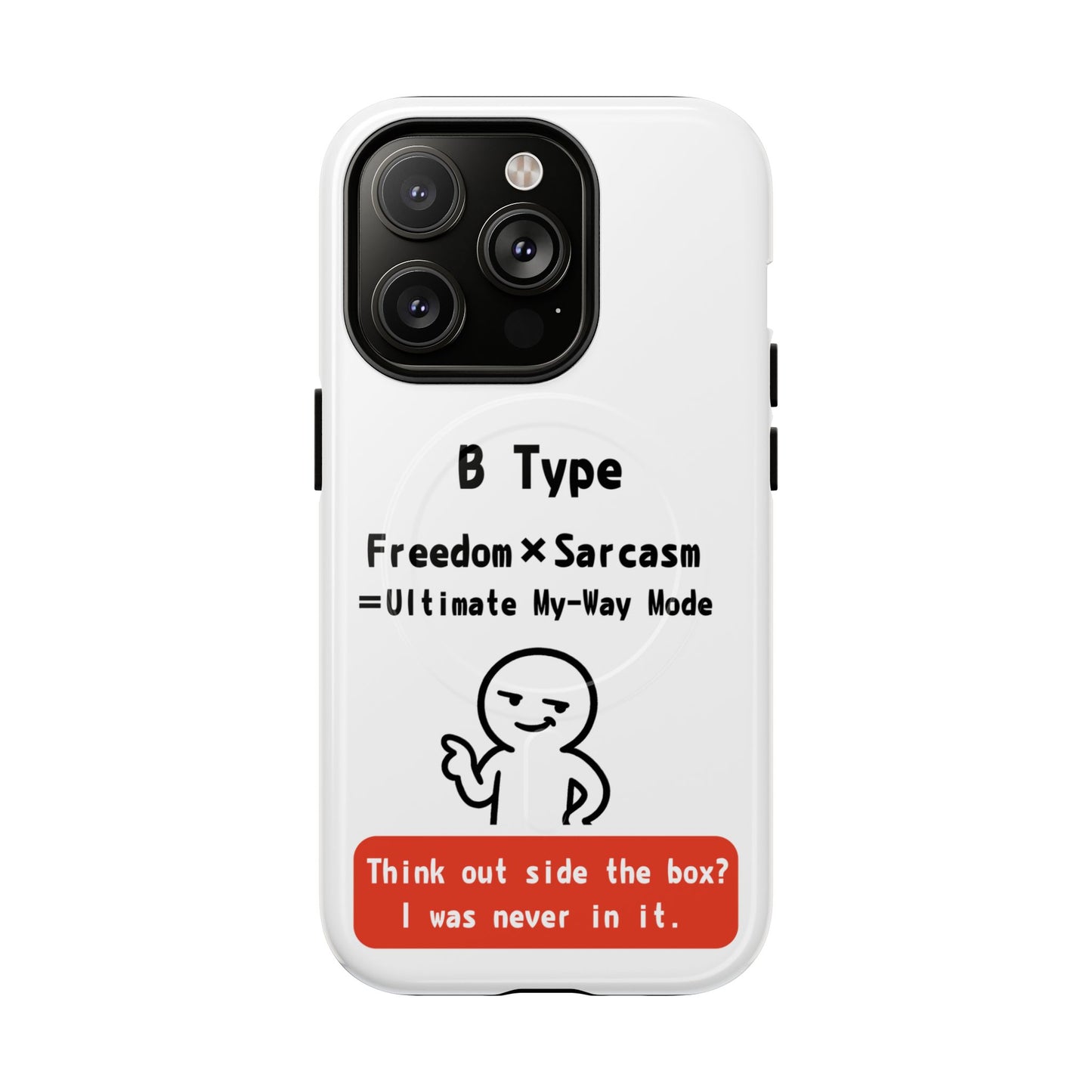 B Blood Type Phone Case  Magnetic Charging Compatible & Bold Personality Design