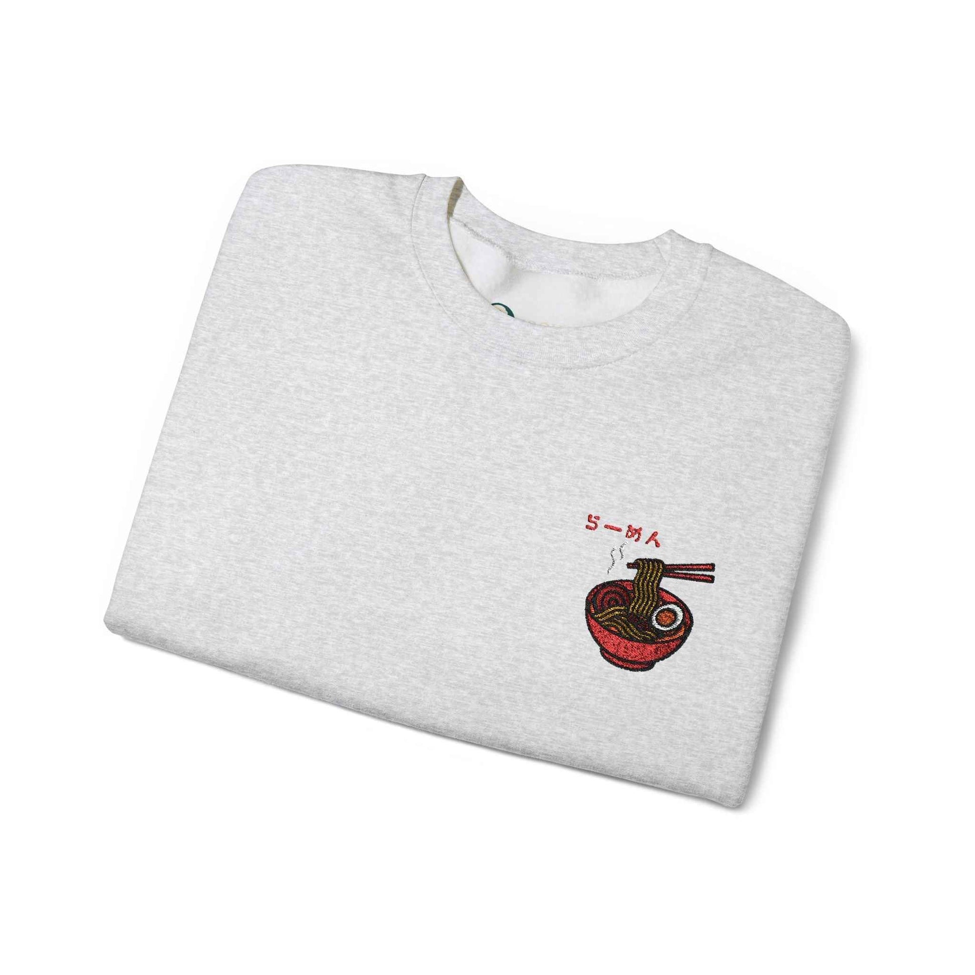 Ramen Embroidered Sweatshirt - Japanese food Design by IROHA studio