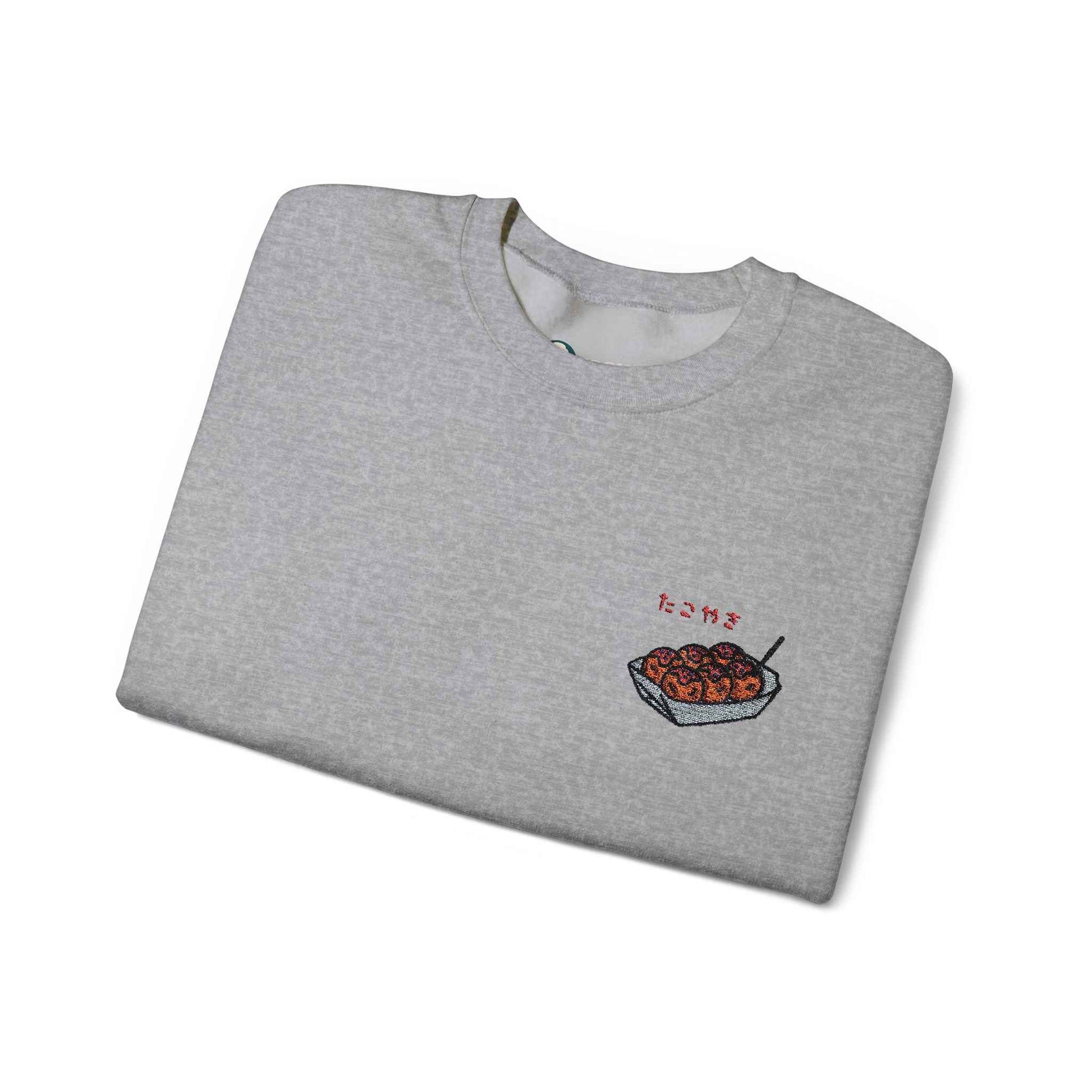 Takoyaki Embroidered Sweatshirt Japanese Food Design by IROHA studio