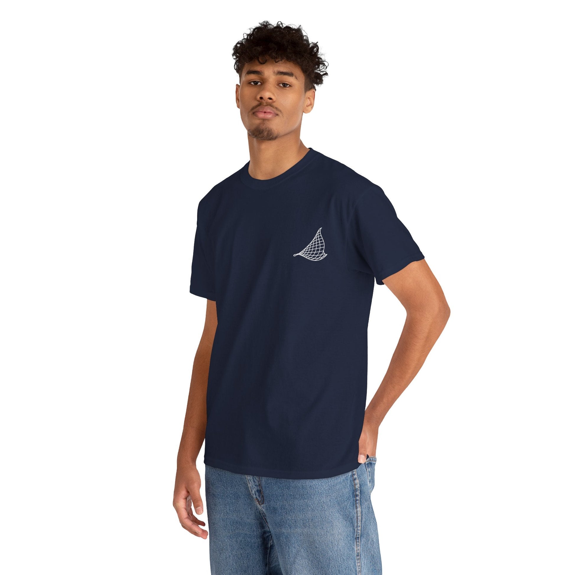 Photo of Flying Fish & Great Wave T-shirt Side– Japanese-Inspired Design from IROHA-STUDIO