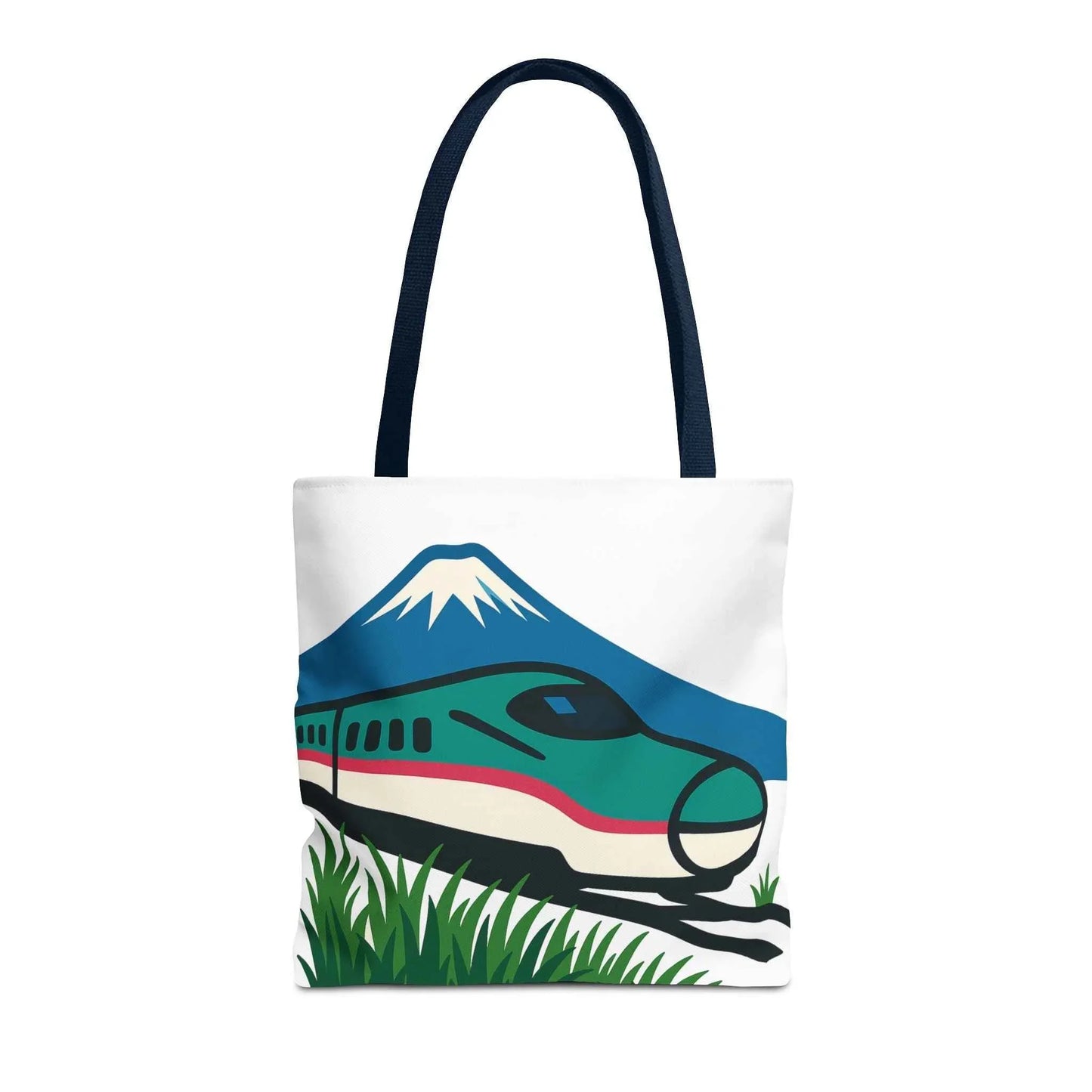 Shinkansen Hayabusa Tote Bag -Japanese Train illustration by IROHA studio