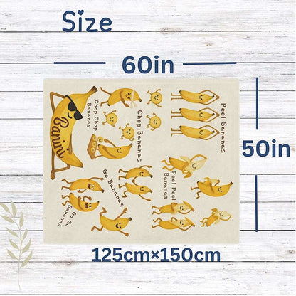 Personalised Baby & Kids Blanket - Bananas Unite! Theme by IROHA-studio
