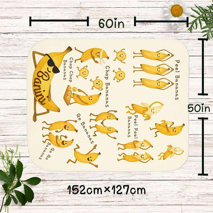 Personalized Baby and Kids Blanket – Bananas Unite! Theme by IROHA-studio