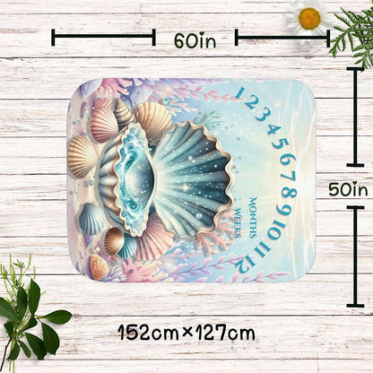 Baby Milestone Blanket Under the Sea Theme - Original (No Name) by IROHA studio