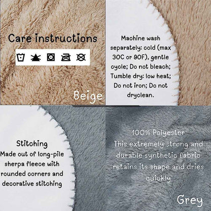 Personalized Christmas Throw Blanket (Ivory) – Festive Santa & Tree Pattern by IROHA-studio