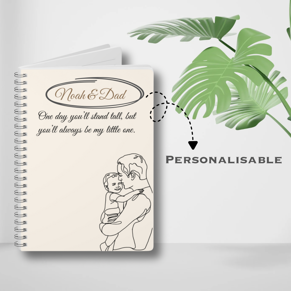 Personalised Dad & Son Journal – “You’ll Always Be My Little One” | Free UK Shipping by IROHA-studio