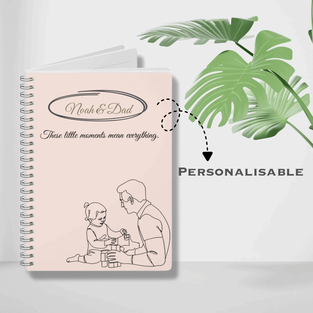 Personalised Dad & Daughter Journal – “These Little Moments Mean Everything” | Free UK Shipping by IROHA-studio