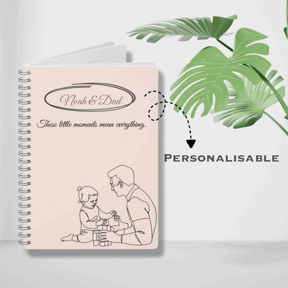 Personalised Dad & Daughter Journal – “These Little Moments Mean Everything” | Free UK Shipping by IROHA-studio