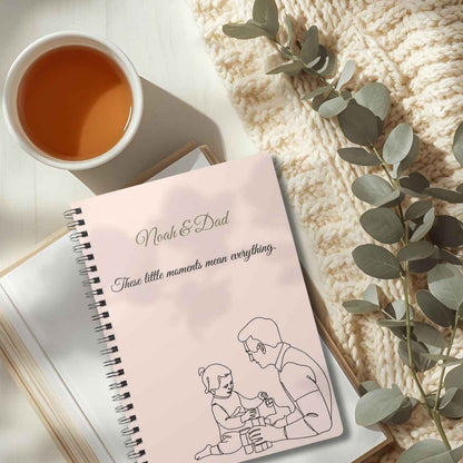 Personalised Dad & Daughter Journal – “These Little Moments Mean Everything” | Free UK Shipping by IROHA-studio
