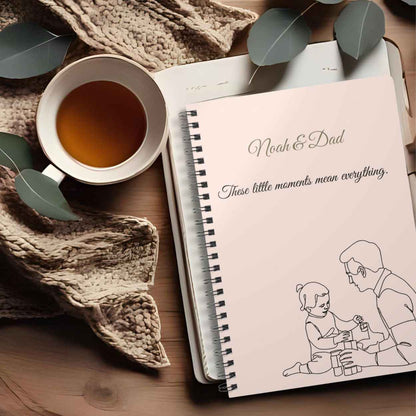 Personalised Dad & Daughter Journal – “These Little Moments Mean Everything” | Free UK Shipping A5 Lined by IROHA-studio