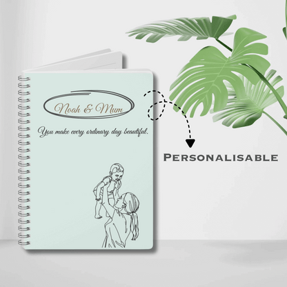 Personalised Mum & Son Journal – “You Make Every Ordinary Day Beautiful” | Free UK Shipping by IROHA-studio