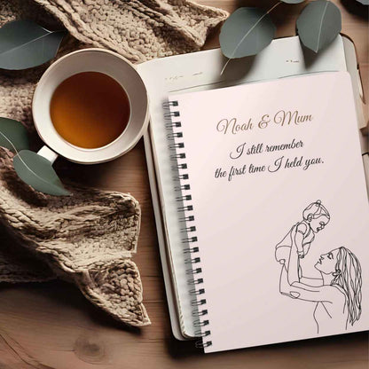 Personalised Mum & Baby Journal – “I Still Remember the First Time I Held You” | Free UK Shipping A5 Lined by IROHA-studio