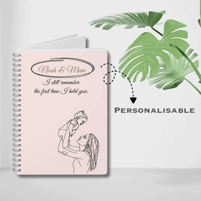 Personalised Mum & Baby Journal – “I Still Remember the First Time I Held You” | Free UK Shipping by IROHA-studio