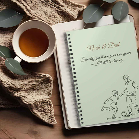 Personalised Dad & Son Journal – “Someday You’ll Win Your Own Games” | Free UK Shipping A5 Lined by IROHA-studio