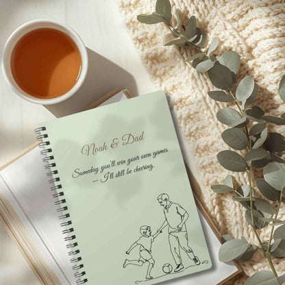 Personalised Dad & Son Journal – “Someday You’ll Win Your Own Games” | Free UK Shipping by IROHA-studio