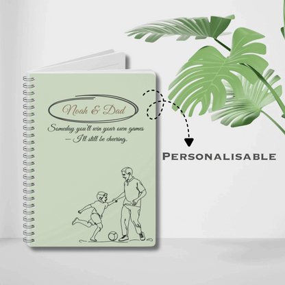 Personalised Dad & Son Journal – “Someday You’ll Win Your Own Games” | Free UK Shipping by IROHA-studio