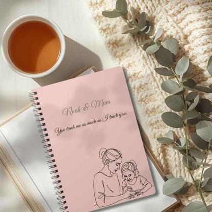 Personalised Mum & Daughter Journal – “You Teach Me As Much As I Teach You” | Free UK Shipping by IROHA-studio