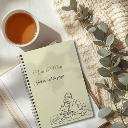 Personalised Mum & Son Journal – “Just Us and the Pages” | Free UK Shipping by IROHA-studio