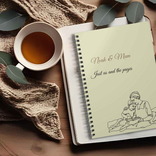Personalised Mum & Son Journal – “Just Us and the Pages” | Free UK Shipping A5 Lined by IROHA-studio