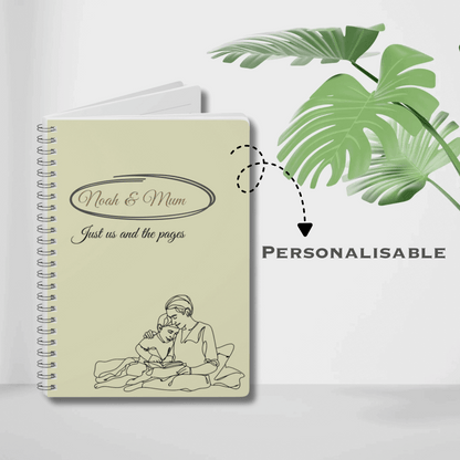 Personalised Mum & Son Journal – “Just Us and the Pages” | Free UK Shipping by IROHA-studio