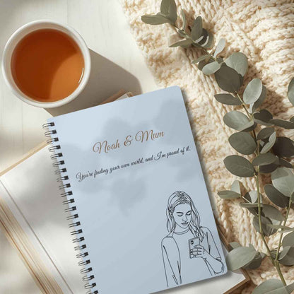 Personalised Mum & Daughter Journal – “You’re Finding Your Own World, and I’m Proud of It” | Free UK Shipping by IROHA-studio