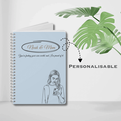 Personalised Mum & Daughter Journal – “You’re Finding Your Own World, and I’m Proud of It” | Free UK Shipping by IROHA-studio