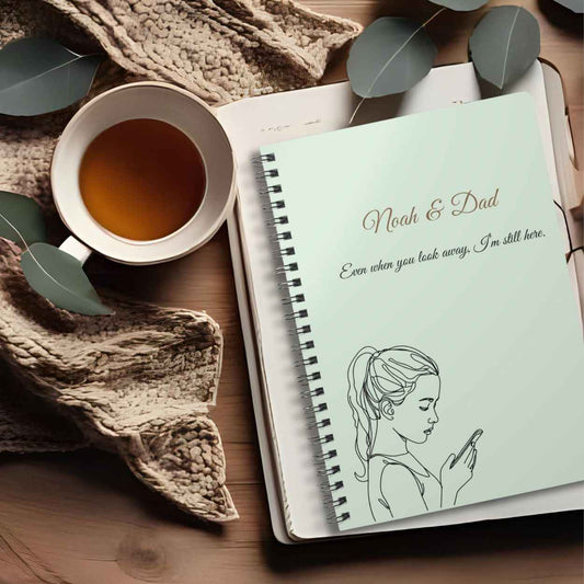 Personalised Dad & Daughter Journal – “Even When You Look Away, I’m Still Here” | Free UK Shipping A5 Lined by IROHA-studio