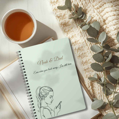 Personalised Dad & Daughter Journal – “Even When You Look Away, I’m Still Here” | Free UK Shipping by IROHA-studio