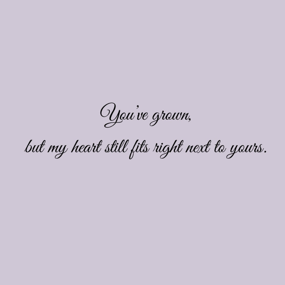 Personalised Mum & Son Journal – “You’ve Grown, but My Heart Still Fits Right Next to Yours” | Free UK Shipping by IROHA-studio