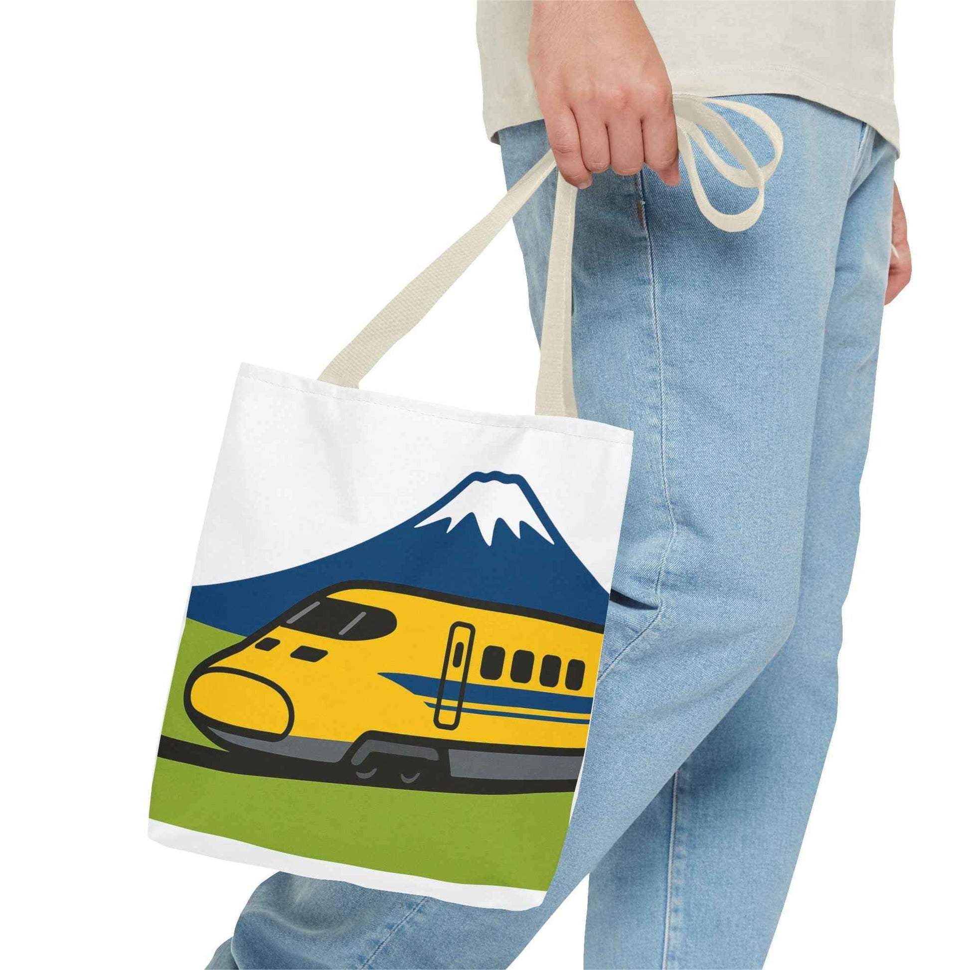 Shinkansen DR Yellow Tote Bag - Mt. Fuji Design by IROHA studio