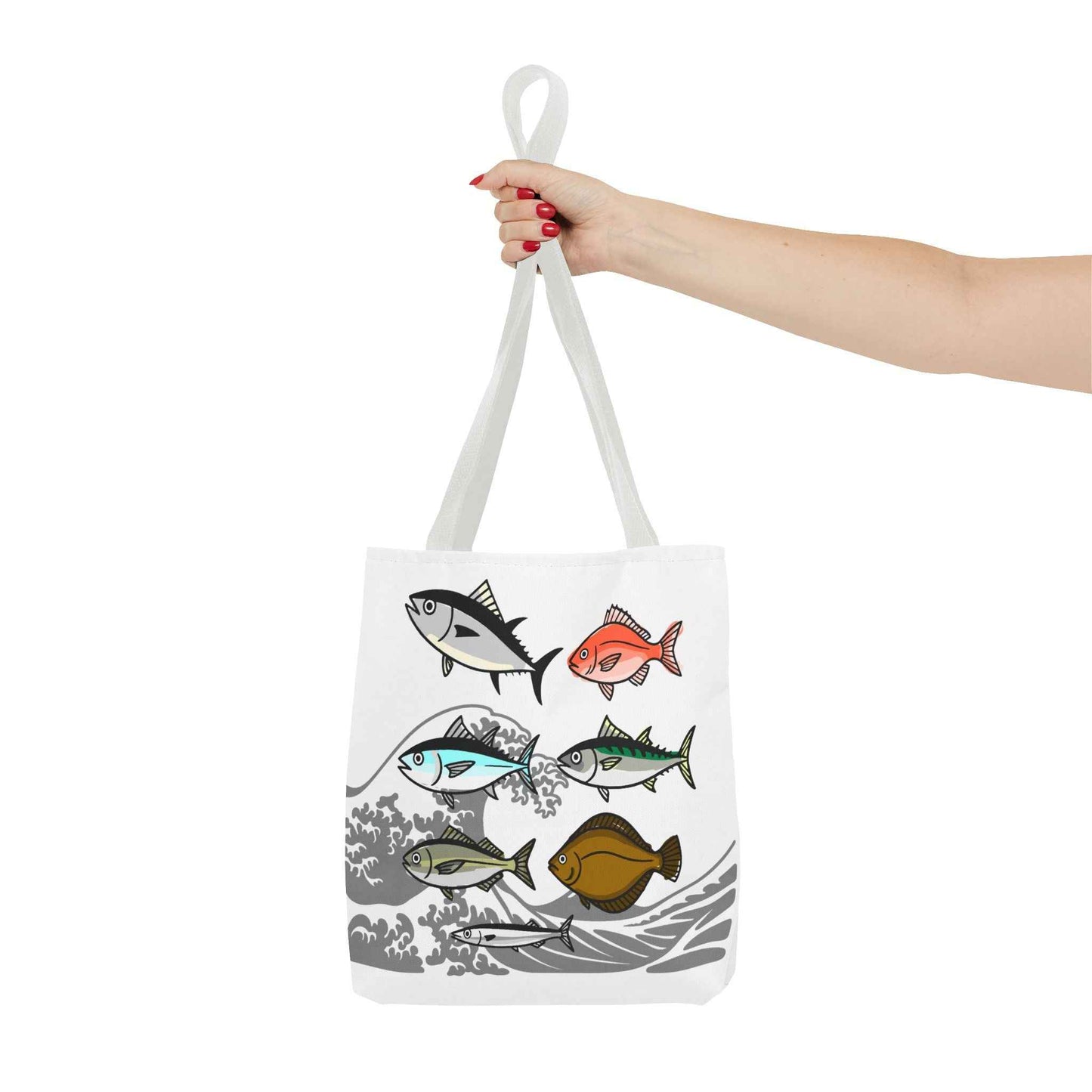 Fishermen Tote Bag- Japanese Fish Illustration Perfect for, Fishmongers and Ocean Lovers by IROHA studio
