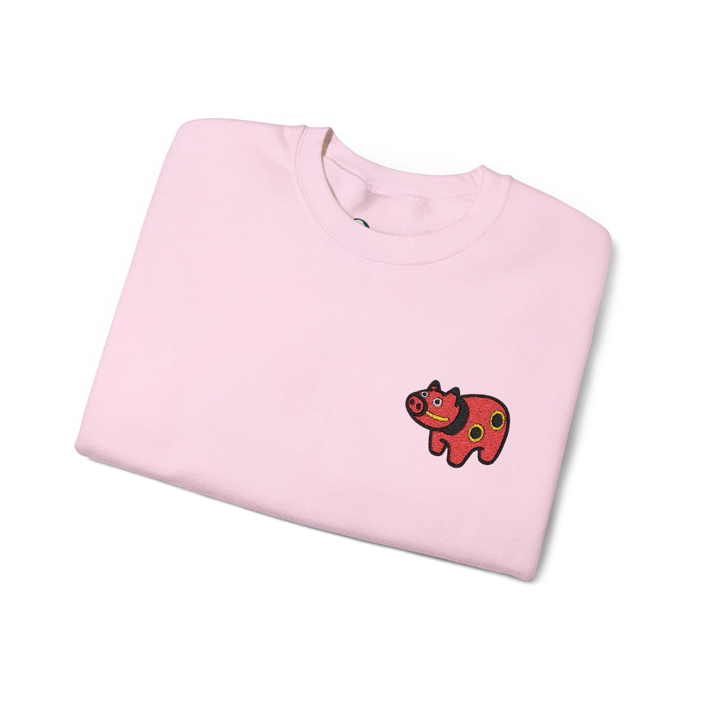 Akabeko Embroidery Sweatshirt - Japanese Lucky Cow by IROHA studio