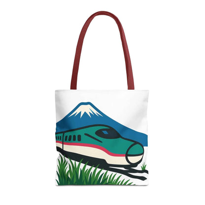Shinkansen Hayabusa Tote Bag -Japanese Train illustration by IROHA studio