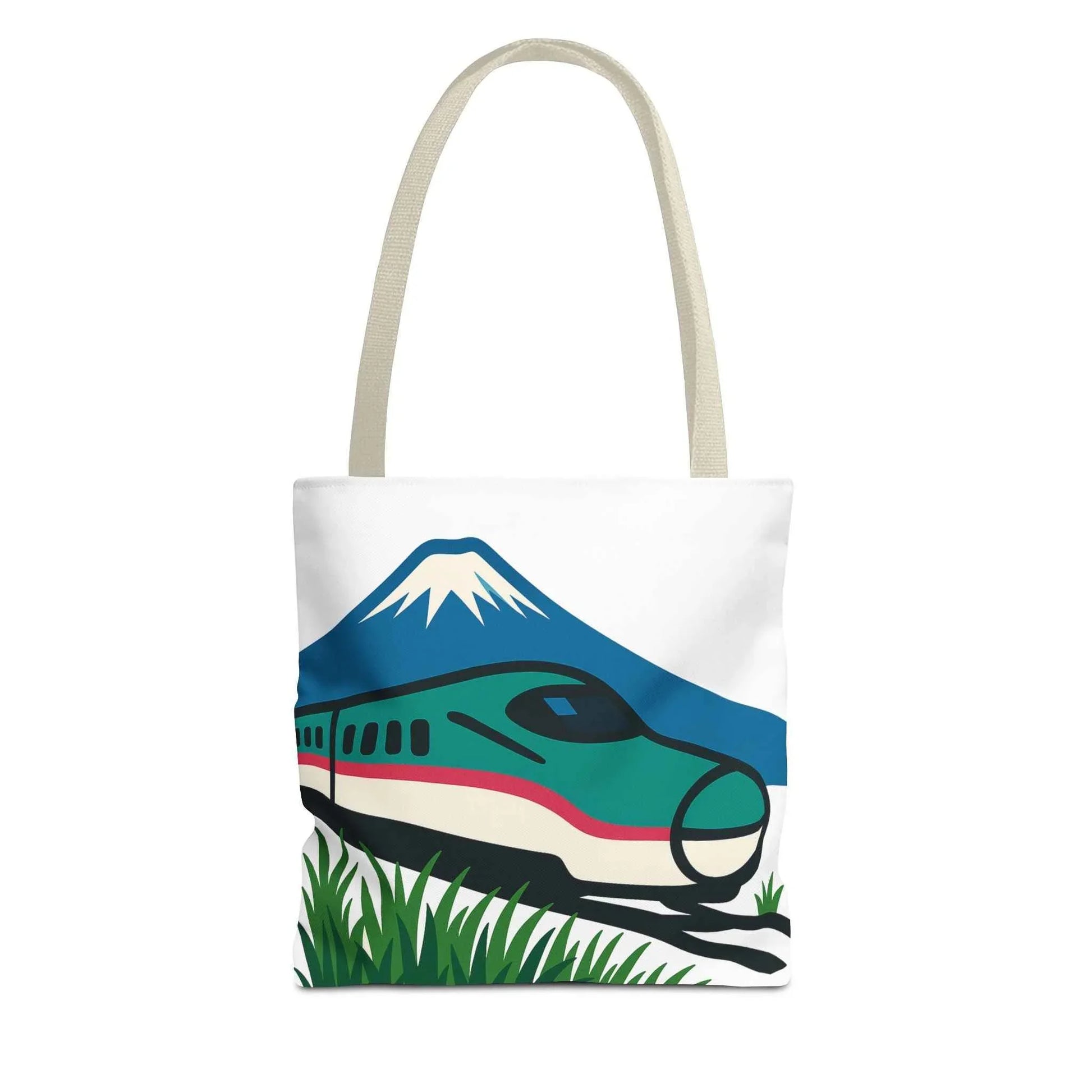 Shinkansen Hayabusa Tote Bag -Japanese Train illustration by IROHA studio