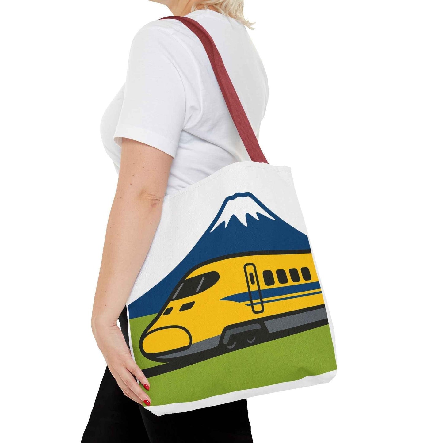 Shinkansen DR Yellow Tote Bag - Mt. Fuji Design by IROHA studio