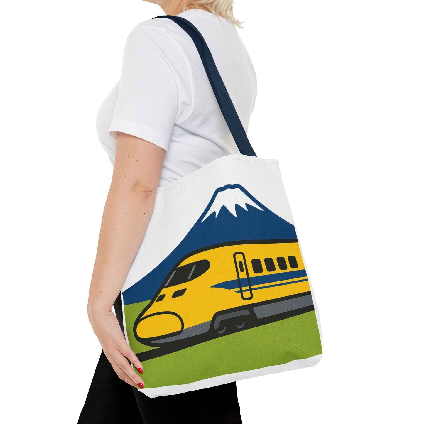 Shinkansen DR Yellow Tote Bag - Mt. Fuji Design by IROHA studio