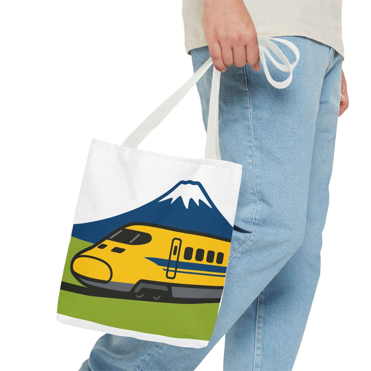 Shinkansen DR Yellow Tote Bag - Mt. Fuji Design by IROHA studio