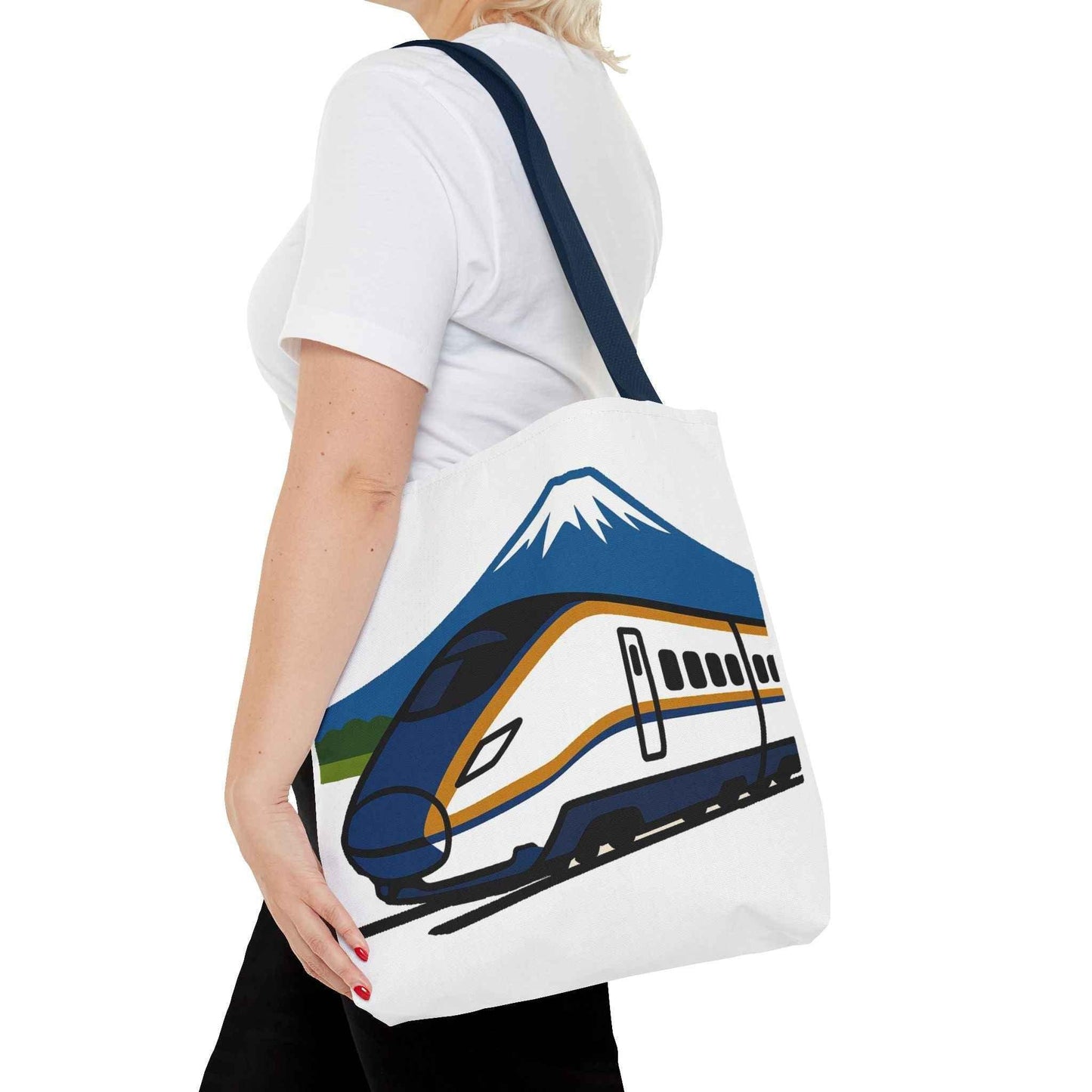 Shinkansen Kagayaki Tote Bag - Japanese Train Design 16" × 16'' by IROHA studio