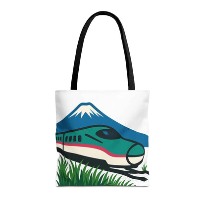 Shinkansen Hayabusa Tote Bag -Japanese Train illustration by IROHA studio