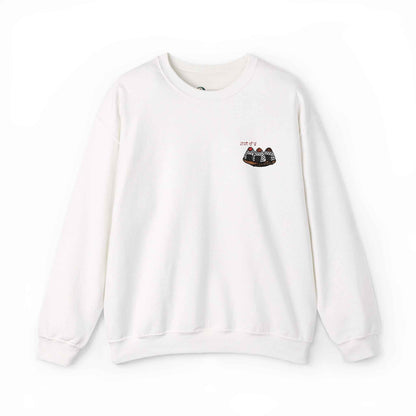 Rice Ball Embroidered Sweatshirt – Cute Japanese Food Design White by IROHA studio