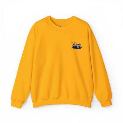Rice Ball Embroidered Sweatshirt – Cute Japanese Food Design Gold by IROHA studio