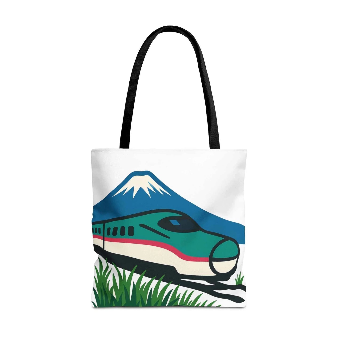 Shinkansen Hayabusa Tote Bag -Japanese Train illustration by IROHA studio