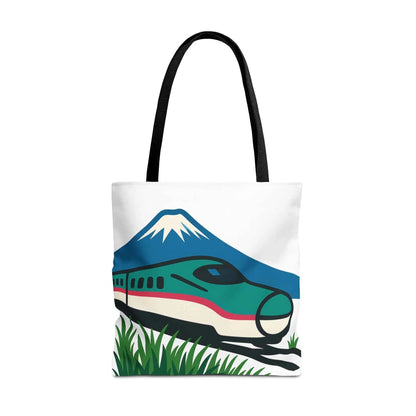 Shinkansen Hayabusa Tote Bag -Japanese Train illustration by IROHA studio