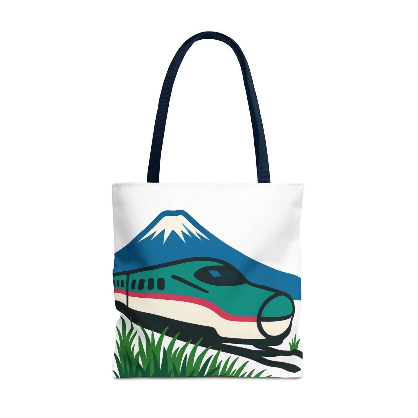 Shinkansen Hayabusa Tote Bag -Japanese Train illustration by IROHA studio
