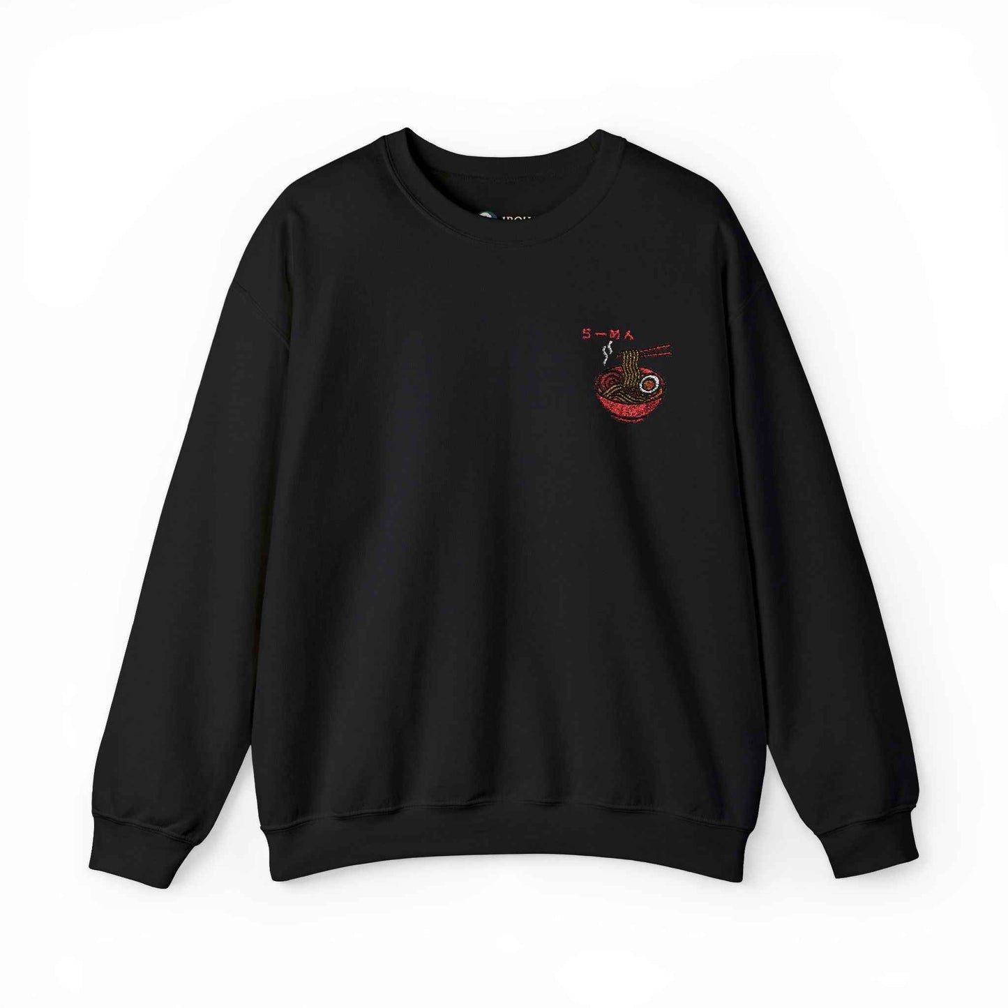 Ramen Embroidered Sweatshirt - Japanese food Design Black by IROHA studio