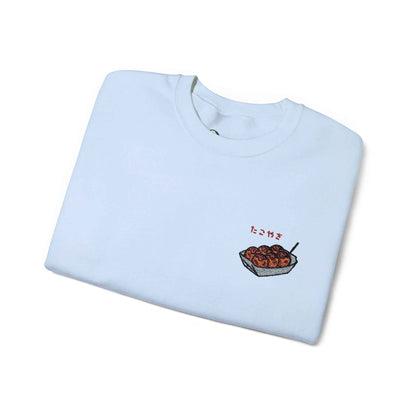 Takoyaki Embroidered Sweatshirt Japanese Food Design by IROHA studio