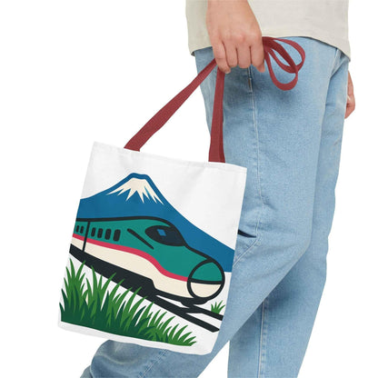Shinkansen Hayabusa Tote Bag -Japanese Train illustration by IROHA studio
