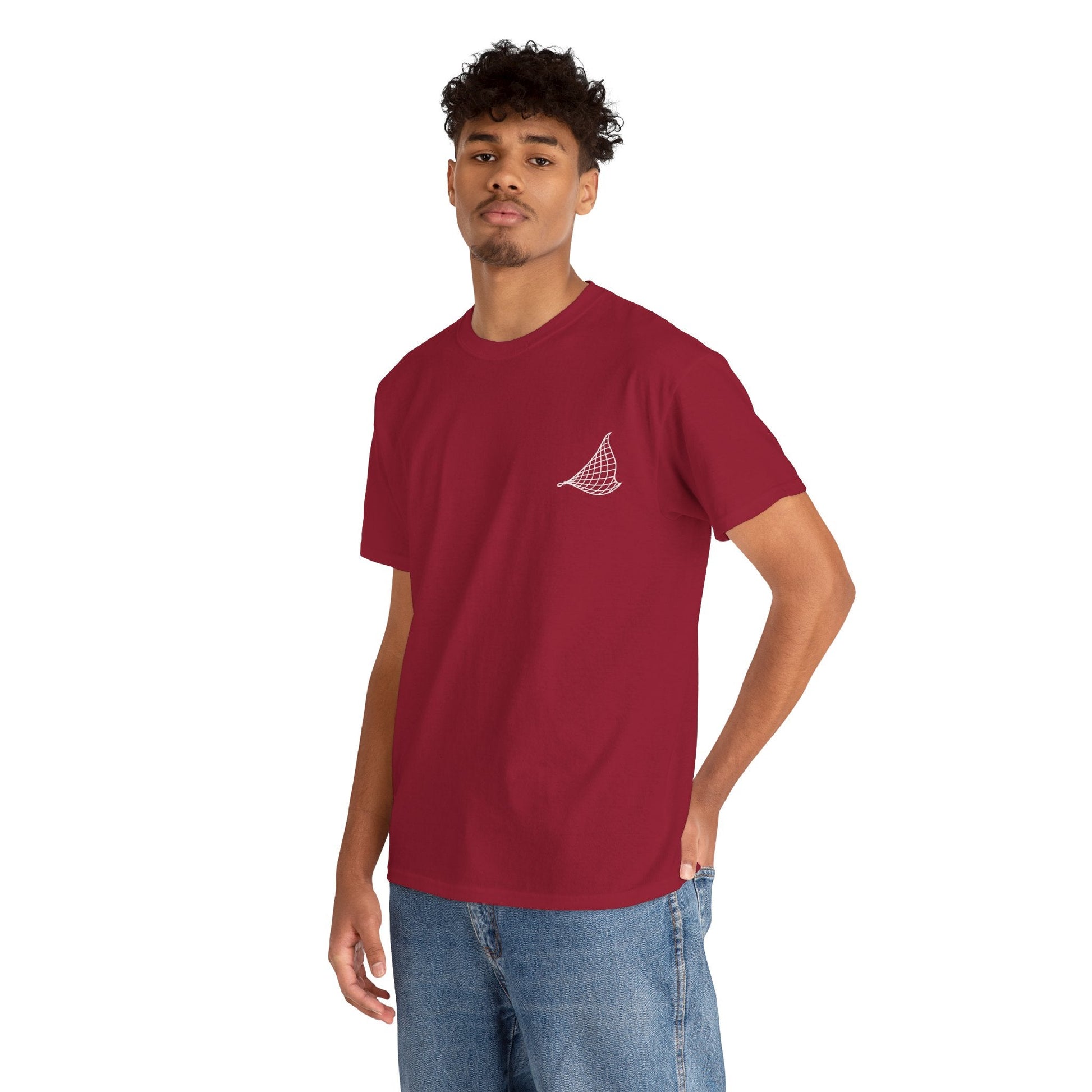 Photo of Flying Fish & Great Wave T-shirt Front Side – Japanese-Inspired Design from IROHA-STUDIO